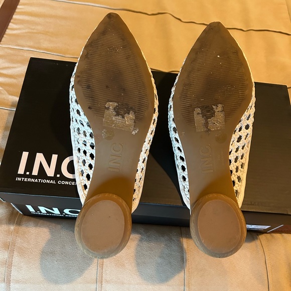 INC International Concepts Women's White Woven Mules - Picture 6 of 6